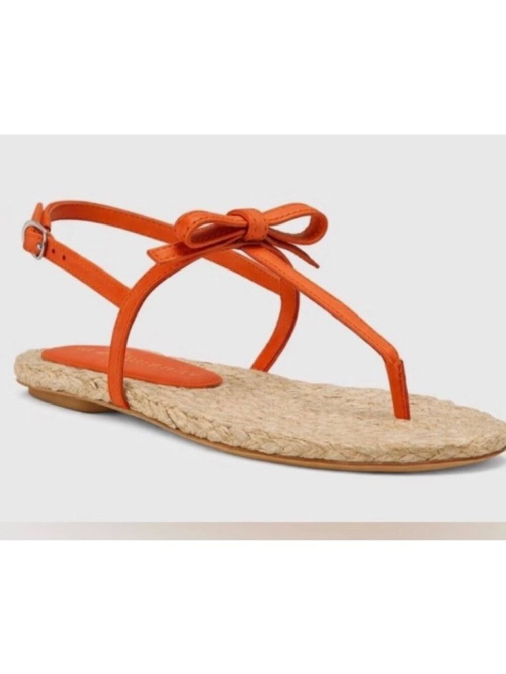 Stuart Weitzman Felicity Slingback Espadrille Sandal Coral Sz 7.5 $295 [jb]